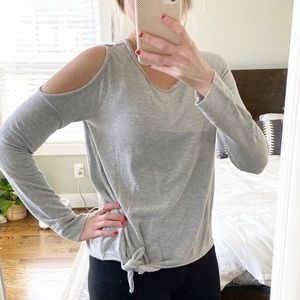 Generation Love Gray Front Tie Sweatshirt Medium